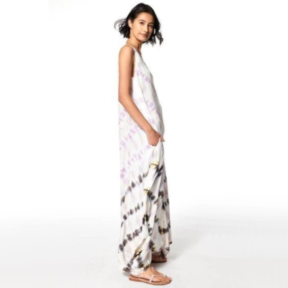 NWT Young Fabulous & Broke Ali mauve tie dye maxi dress, S - Picture 5 of 8